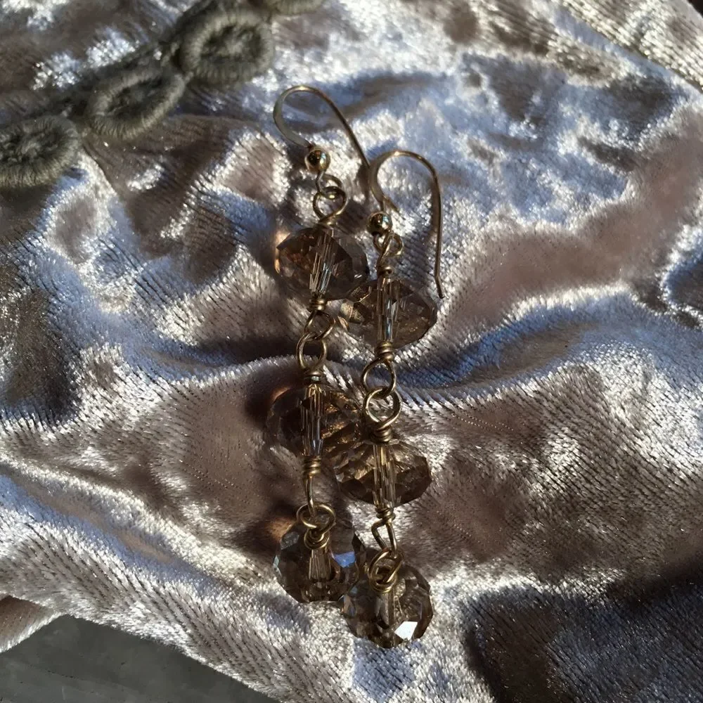THREE DROP Opaque Faceted Earrings!